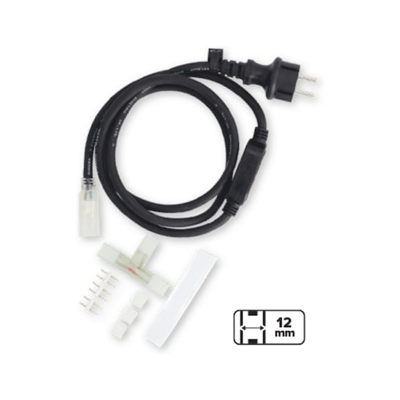 Aansluitset LM 23151 voor lichtslang - AANSLUITSET VOOR LEDSLANG LUMX