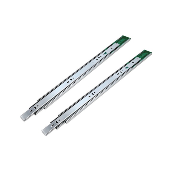 Ball-bearing full-ext. slide Soft-close push-open - SLID-DRAW-SOFTCLOSE/PUSHOPEN-35KG-350MM