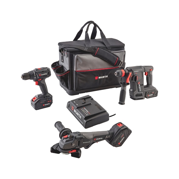 Cordless power tool set with tool bag ABS/ABH/AWS M-CUBE W-CONNECT - M-CUBE MACHINE-SET ABS/ABH/AWS