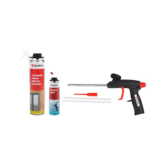 1C gun foam PURLOGIC EASY white set 14 pcs - FOAM-PURLOGIC-EASY-SET-14PCS