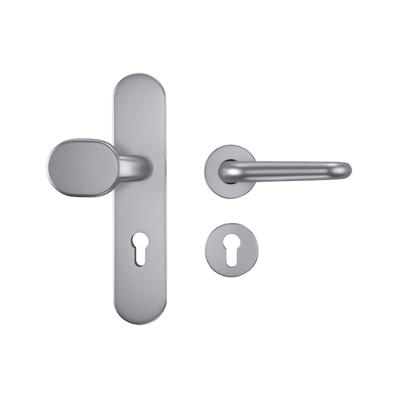 Aluminium-Schutzbeschlag KS 62 - SBS-ALU-KS62-ES1-WE-PZ-72-12-F1/SILBER