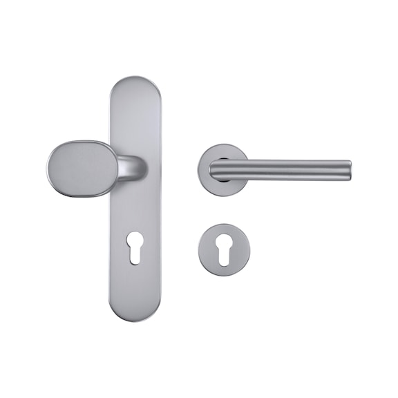 Aluminium-Schutzbeschlag KS 65 - SBS-ALU-KS65-ES1-WE-PZ-72-12-F1/SILBER