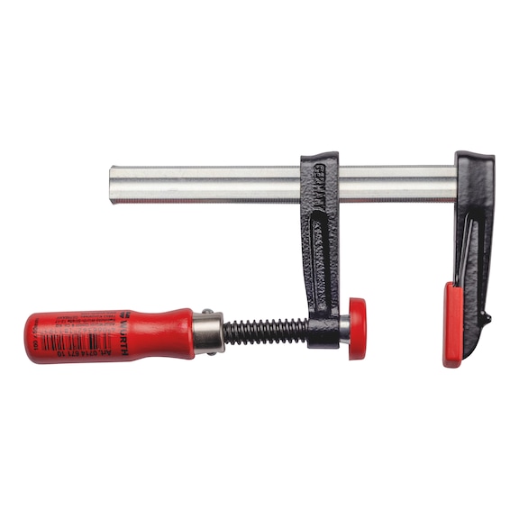 Temperguss-Schraubzwinge mit Schutzkappen - SHRBZWINGE-TG-100X50MM