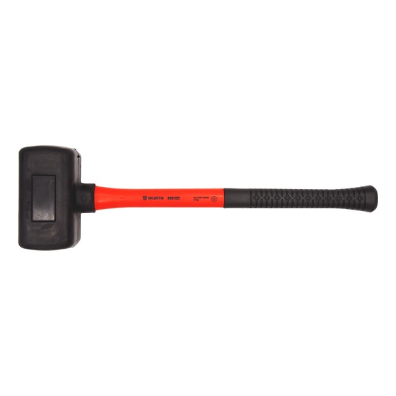 Dead-blow Rubber Hammer with Nylon-steel reinforced Handle REDSTRIPE