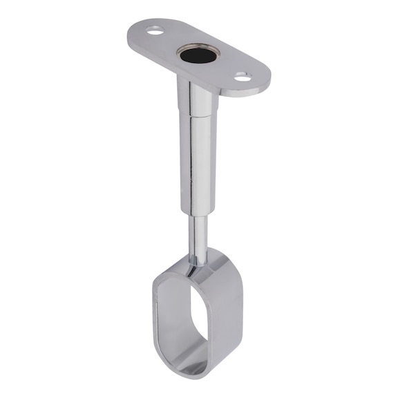 Cabinet tube centre support oval adjustable - WDRBRL-CENTER-SUPP-HADJ-NI-30X15X74,5MM