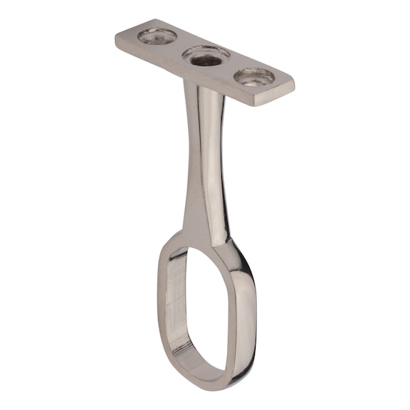 Oval wardrobe rail centre support - WDRBRL-CENTER-SUPP-OVAL-CR-30X15X74,5MM