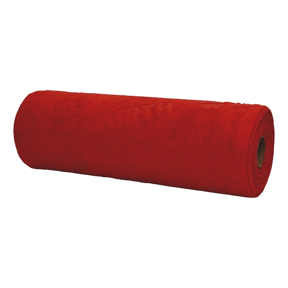 Microfibre cloth roll tear-off with 30 pieces - MICROCLTH-ROLL-PES/PA-RED-30X30CM-30SHT
