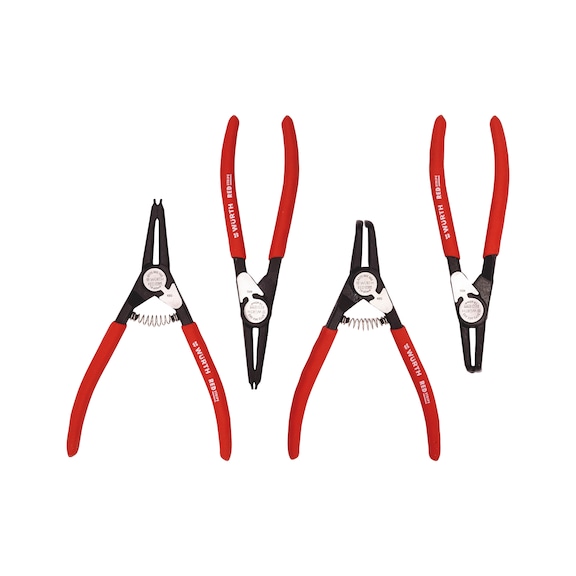 Circlip pliers set 4pcs REDSTRIPE - CRCLIPPLRS-SET-4PCS