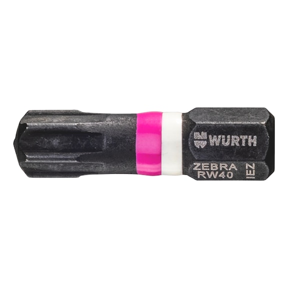 Bit, RW, C 6.3 (1/4 inch) Impact - BIT-RW40-IMPACT-LUMINOUSPINK-1/4IN-L25MM