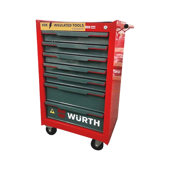 VDE Wrkshp trlly 8.4 REDSTRIPE ESNTL equip. 118pcs - TỦ ĐỒ NGHỀ SỬA CHỮA C&Aacute;CH ĐIỆN-8.4-118M&Oacute;N