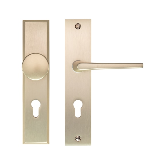 Aluminium-Schutzbeschlag S 50 - SBS-ALU-S50-WE-PZ-72-12-F2/NEUSILBER