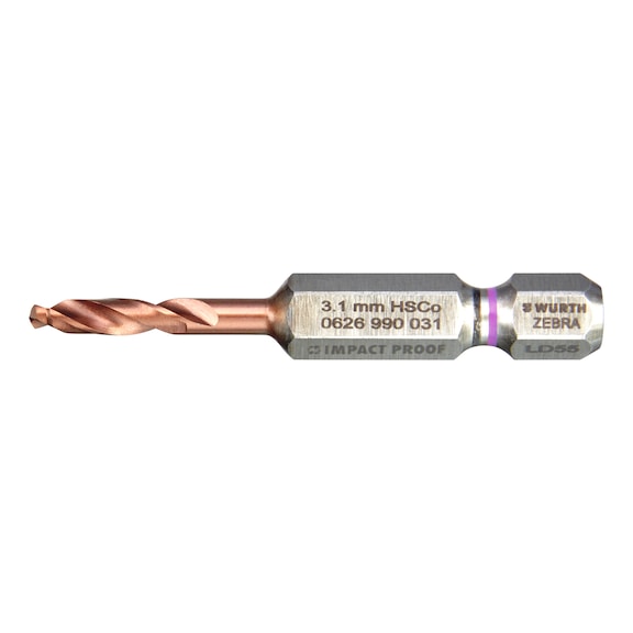 SMART STEP EU+ HSCo nanoProtect hexagon twist drill bit for drill/drivers and tangential impact drivers - DRL-TWST-SMARTSTEPNANOPROTECT-HEX-3,1MM