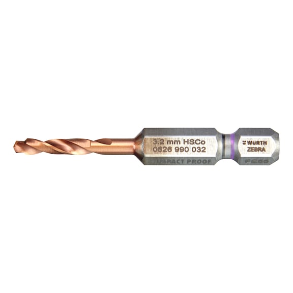SMART STEP EU+ HSCo nanoProtect hexagon twist drill bit for drill/drivers and tangential impact drivers - DRL-TWST-SMARTSTEPNANOPROTECT-HEX-3,2MM