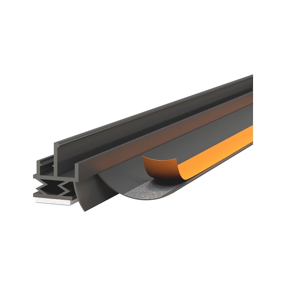 Anputzleiste Akkordeon mit Schutzlippe - ANPUTZLST-AKKORDEON-ANTHR-240CM-LIPPE