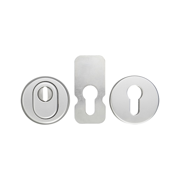 Aluminium-Schutzrosette mit Zylinderabdeckung (ZA) - SBS-ALU-ROS-ES1-ZA-15-F1/SILBER