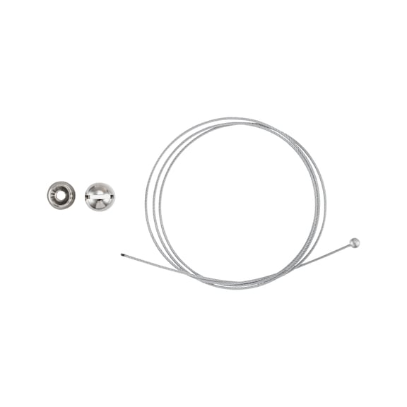 Deckenbefestigung 1,5 mm mit Kugelgelenk - DEBEF-1,5MM-KGLGELENK-L1000