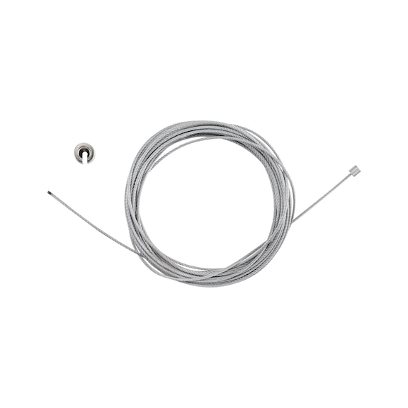 Deckenbefestigung 1,5 mm mit R&auml;ndel f&uuml;r Drahtseilsystem - DEBEF-1,5MM-RNDL-L1000