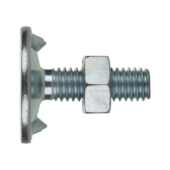 Plate screw DIN 15237, steel 4.6, zinc-plated, blue passivated (A2K)