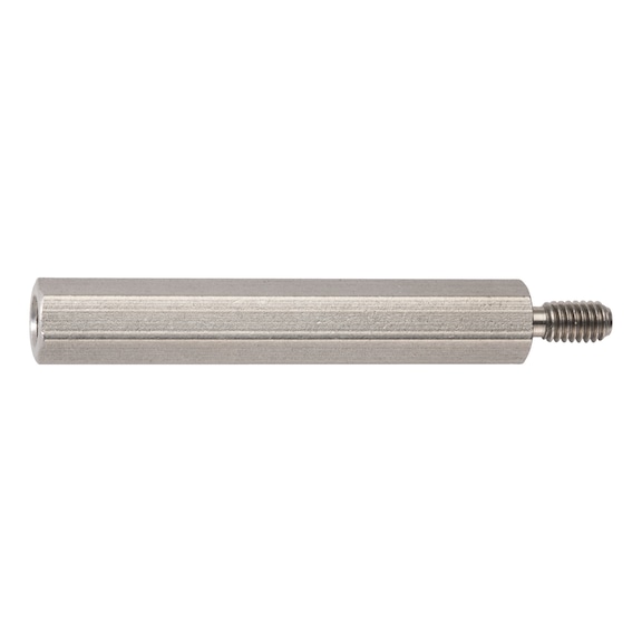 Edelstahl - Abstandsbolzen - BLZ-ABSTAND-ST-I/A-SW5-A1-M2,5X12-7-6