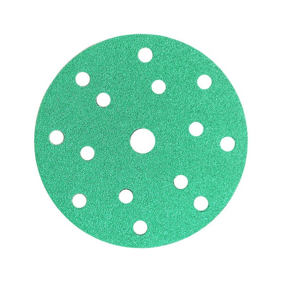 Emerald Abrasivos con soporte de pel&iacute;cula (PSA) - DISCO LIJA EMERALD 150MM 15 ORIF. G120