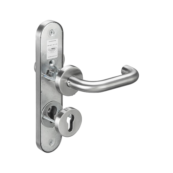 Edelstahl Kombi-Schutzbeschlag S 502 - SBS-A2-KS502-ES1-WE-ZA-72-14-MATT