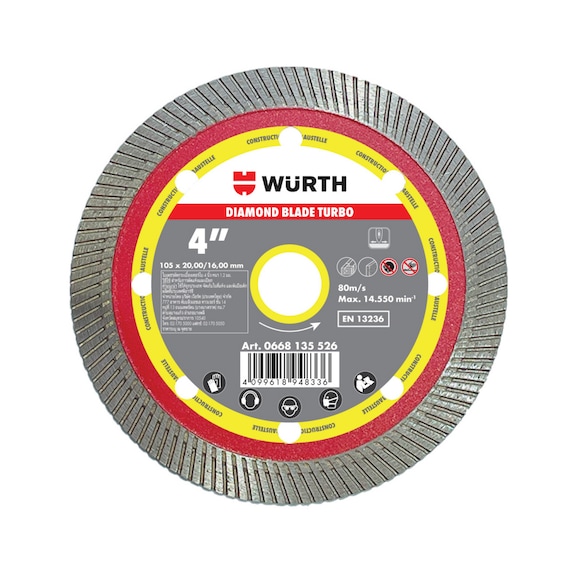 Diamond cutting disc tiles extra thin Turbo