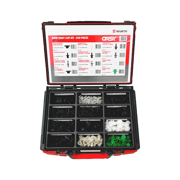 Mounting parts set w. case BMW 500 pcs