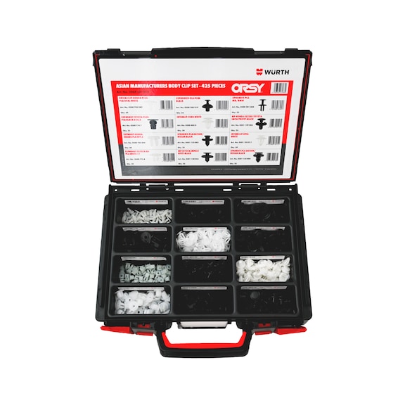 Mounting parts set w. case Asian vehicles 425 pcs
