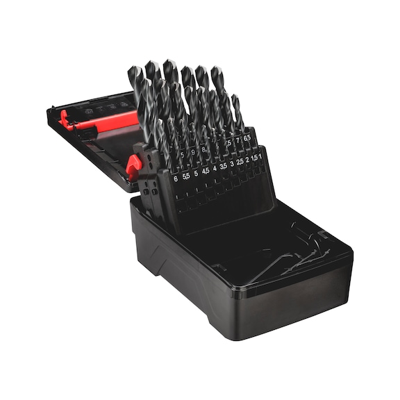 Twist drill bit HSS DIN 338 type RN ECONOMY 25 pcs - DRL-MET-SORT-DIN338-HSS-ECONOMY-25PCS
