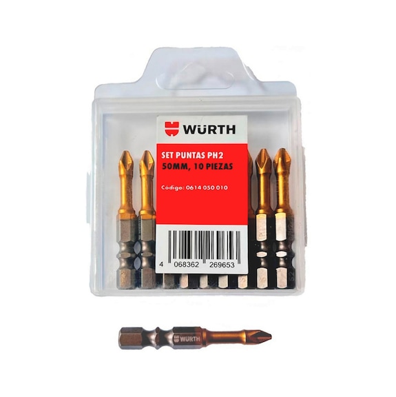 Bit box PH2 (1/4) 50mm 10 pieces