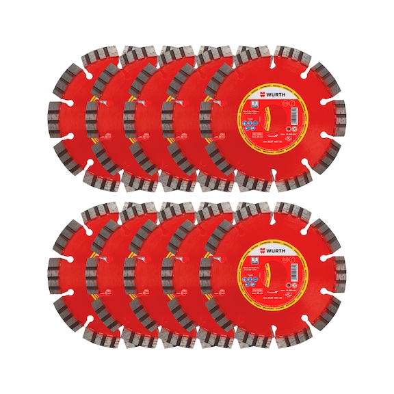 Diamanttrennscheibe Set Baustelle segmentiert 10-tlg.