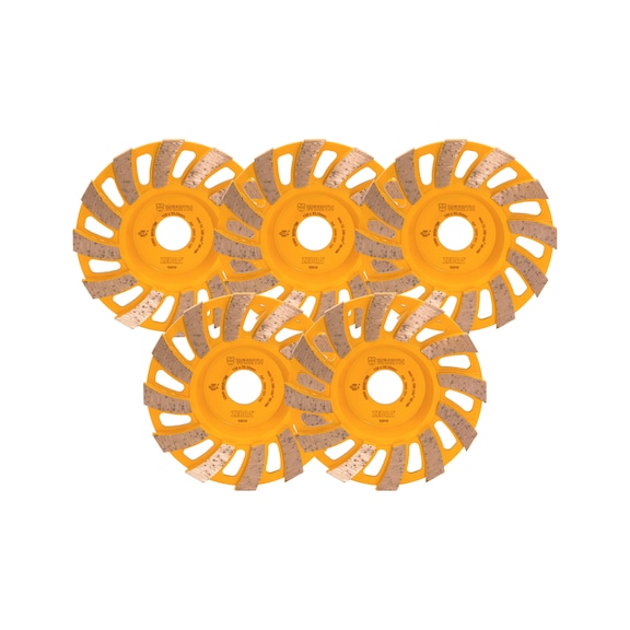 Diamantschleiftopf Set Longlife & Speed Turbo 125 mm, 5-tilg.