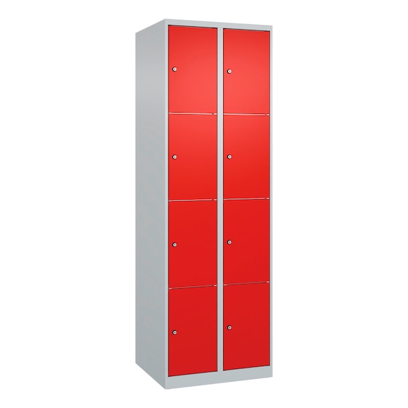 Schlie&szlig;fachschrank 2 Abteile mit 8 F&auml;cher - SCHLIESSFACHSCHRANK-600MM-2X4-RAL3020