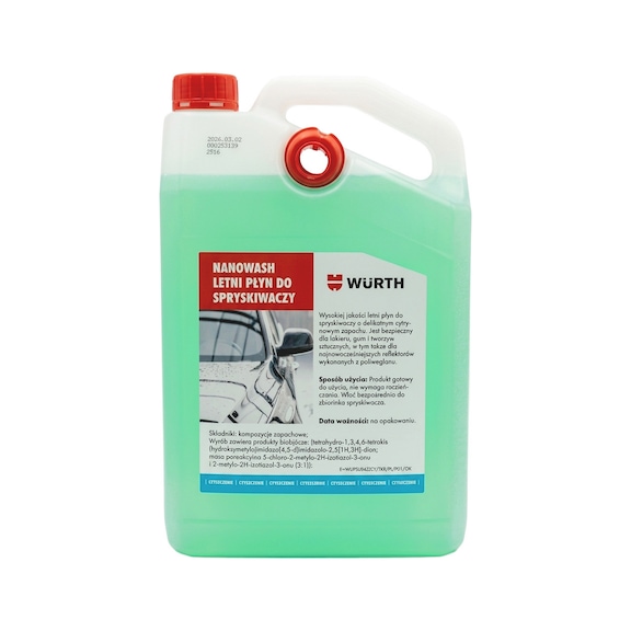 NANOWASH ready-to-use summer windscreen washer fluid - CLNR-WSCRN-SUM-NANO-4LTR