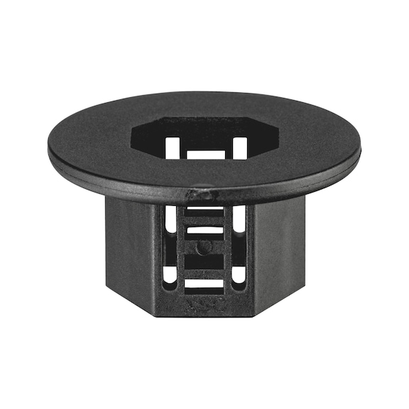 Plastic hexagon nut - PLANUT-4,8MM-BLACK