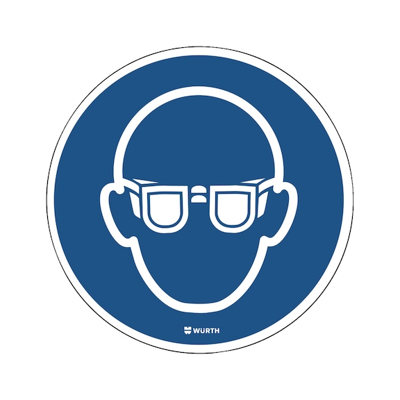Self-adhesive floor sign - Use eye protection - MANTRYSIGN-EYE-PROTECTION-45CM