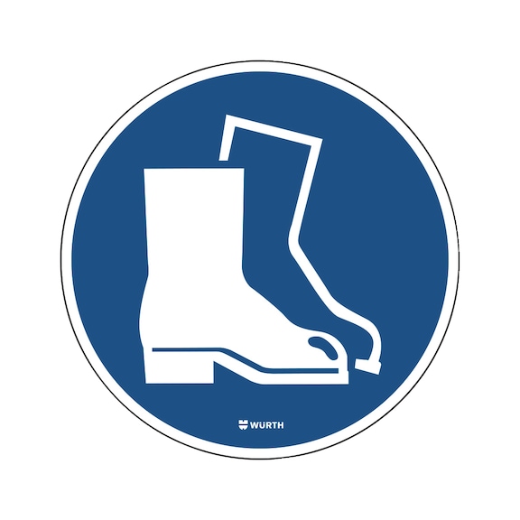 Bodenschild  - Fu&szlig;schutz benutzen
