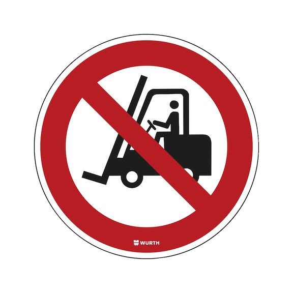 Bodenschild - F&uuml;r Flurf&ouml;rderfahrzeuge verboten - VERBOTSHLD-FLURF&Ouml;RDERFZG-VERBOT-45CM