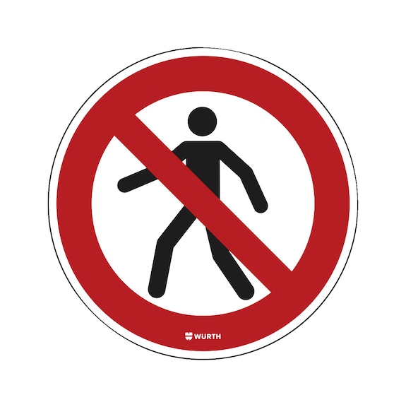 Bodenschild - F&uuml;r Fu&szlig;g&auml;nger verboten - VERBOTSHLD-FUSSGAENGER-VERBOT-45CM