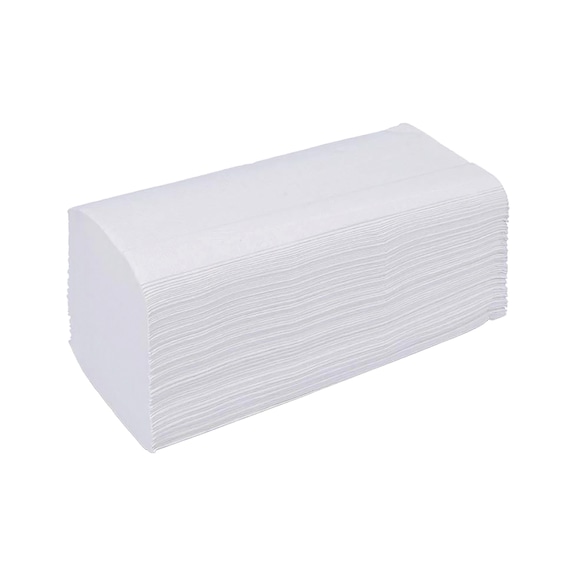 Folded paper towel, V-fold with surface embossing - PAPTWL-(V-FOLD)-WHTE-2PLY