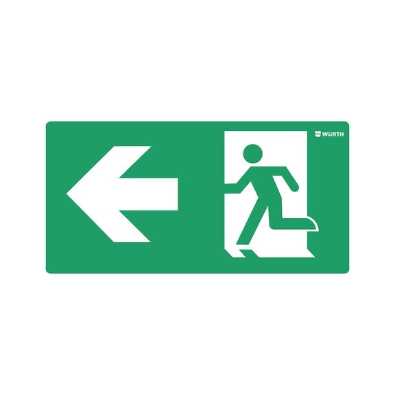 Rettungszeichen Notausgang - RETTZEICH-NOTAUSGANG-LINKS-200X100MM