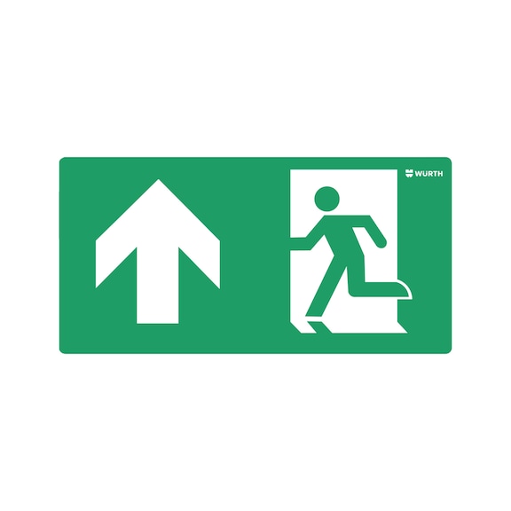 Rettungszeichen Notausgang - RETTZEICH-NOTAUSGANG-AUFWAERTS-200X100MM