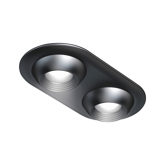 LED-Einbauleuchte EBL-24-27 - LEUCHT-LED-(EBL-24-27)-SCHW-WW-DOUBLE