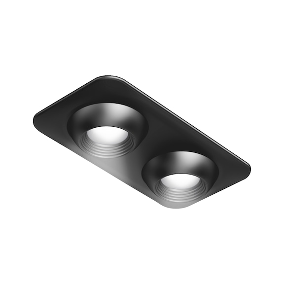 LED-Einbauleuchte EBL-24-28 - LEUCHT-LED-(EBL-24-28)-SCHW-WW-DOUBLE