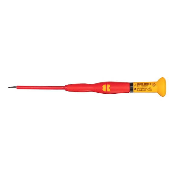 VDE-Feinmechanikerschraubendreher L&auml;ngsschlitz - SHRDRH-VDE-SZ-0,4X2,0X60