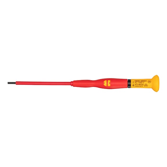 VDE-Feinmechanikerschraubendreher L&auml;ngsschlitz - SHRDRH-VDE-SZ-0,4X2,5X75