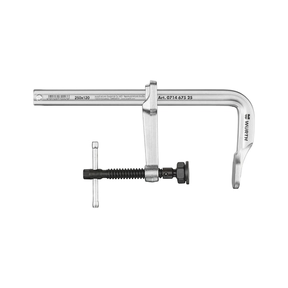 All-steel screw clamp with T-handle - SCRCLMP-SG-250X120MM
