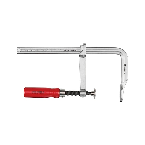 Ganzstahl-Schraubzwinge mit Holzgriff - SHRBZWINGE-G-250X120MM