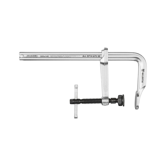 Solid steel screw clamp, T-handle, heavy-duty - SCRCLMP-SG-300X140MM