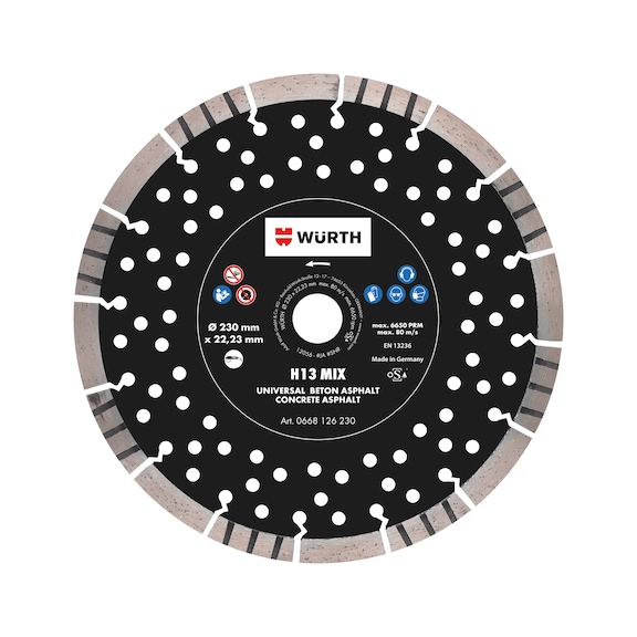 Diamanttrennscheibe Universal  Beton-Asphalt-MIX  - 1